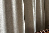 Family house - installation of tracks and decorative blackout curtains