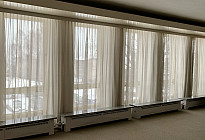 Březová township - installation of rails and curtains