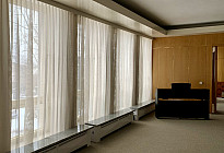 Březová township - installation of rails and curtains