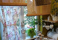 Romantic curtains made of Rose Rakel fabric