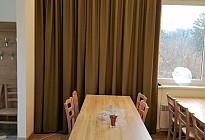 Curtains for the cultural hall of the village Podlesí