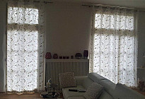 Elegant curtains from embroidered ASHVILLE fabric