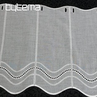 Modern woven Curtain V52 cream-white