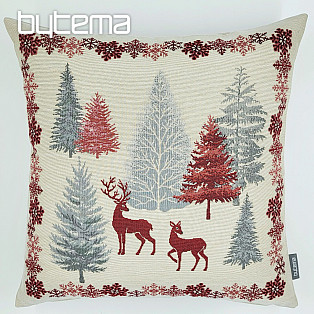 Christmas decoration pillow cover TREES WITH DEERS