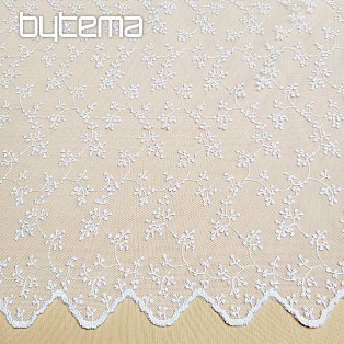 Luxury embroidered curtain TINY WHITE Twig