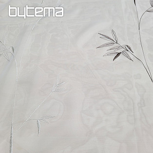 Luxury embroidered curtain GERSTER 11757 white