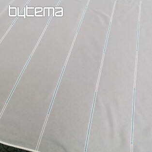 Voile curtain stripes - turquoise