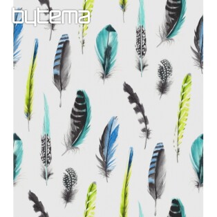 Decorative fabric BLUE FEATHERS