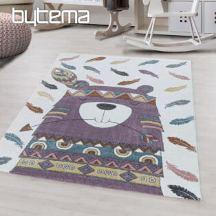 Luxury children&#39;s piece rug FUNNY indian purple