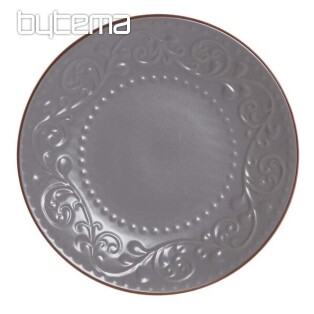 Dessert plate GRAY RELIEF 21x2.5cm gray
