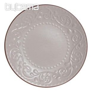 Dessert plate BEIGE RELIEF 21x2.5cm beige