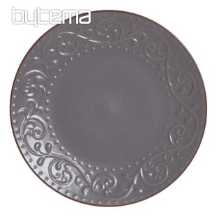 Shallow plate GRAY RELIEF 27.5x2cm gray