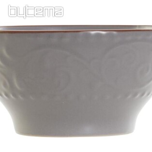 GRAY RELIEF bowl 14.7x7.7 cm gray