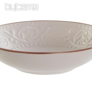 Deep plate BEIGE RELIEF 20.5x5cm beige