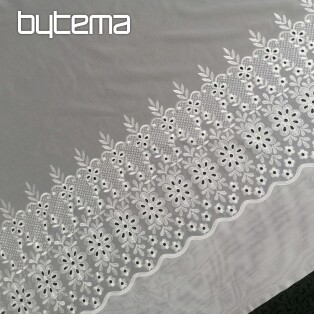 Luxury embroidered curtain Melania white 17560