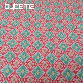 Cotton fabric Rhombuses turquoise