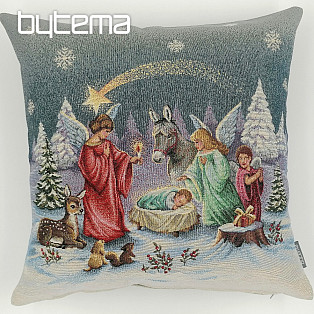 Christmas decorative pillow cover Angels at the Baby Jesus