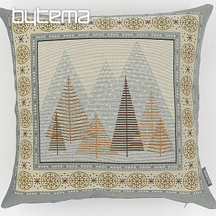 Christmas decorative pillow cover Christmas trees gray-brown