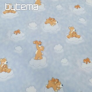 Blue teddy bear decorative fabric