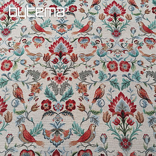 FREDA gray tapestry fabric