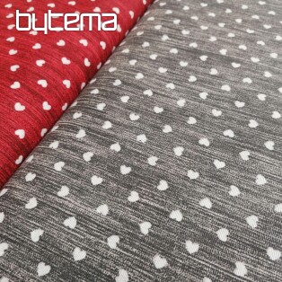 Decorative fabric Naira hearts dark gray