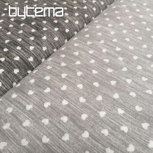 Decorative fabric Naira hearts gray