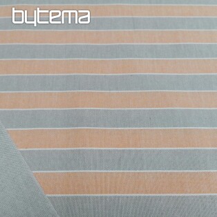 Decorative fabric Trebol stripes - orange 2 cm 75