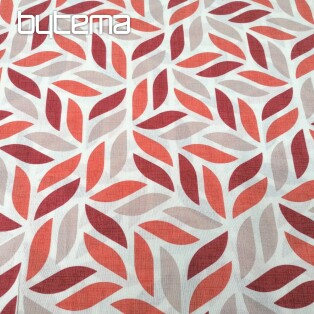 Decorative fabric Coord leaves red
