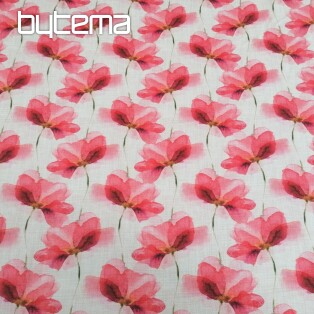 Decorative fabric Red flowers