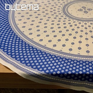 Round tablecloth - blue folklore Ø 175 cm