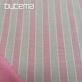 Decorative fabric Trebol stripes - pink 2 cm 76