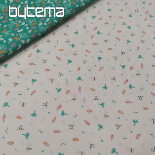 Cotton fabric Jeiade white