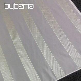 Finished curtain white-green with stripes 140x245 cm