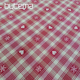 Christmas decorative fabric DUSTIN hearts