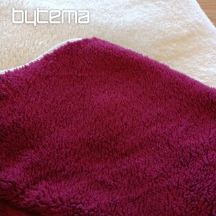 blanket Ovečka-ovečka 150/200 burgundy with border