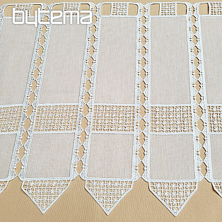 Luxurious embroidered curtain GERSTER on stained glass 11756/030/0010 cream