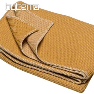 Cotton blanket LIDO honeycomb yellow 140x200