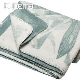 Cotton blanket BAMBOO green leaves 2218/51