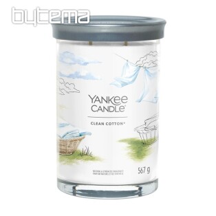 candle YANKEE CANDLE fragrance CLEAN COTTON TUMBER LARGE 2 WICKS