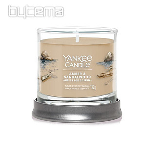 candle YANKEE CANDLE fragrance AMBER and SANDALWOOD TUMBER SMALL