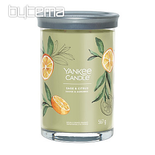 candle YANKEE CANDLE scent SAGE and CITRUS TUMBER LARGE 2 wicks