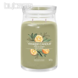 candle YANKEE CANDLE scent SAGE and CITRUS GLASS MEDIUM 2 wicks
