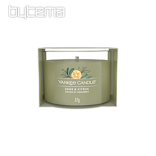 candle YANKEE CANDLE scent SAGE and CITRUS GLASS 37g