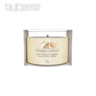 candle YANKEE CANDLE fragrance SOFT WOOL and ANBER IN GLASS 37g