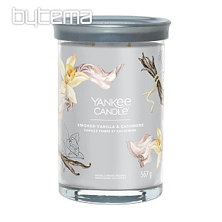 candle YANKEE CANDLE fragrance SMOKED VANILLA and CASHMERE TUMBER LARGE