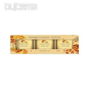 candle YANKEE CANDLE fragrance AUTUMN SUNSET SET of 3 pieces