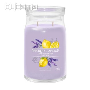 YANKEE CANDLE - LEMON LAVENDER GLASS LARGE 2 wicks