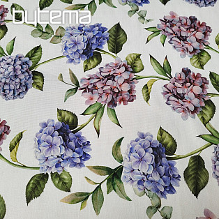Decorative fabric Hydrangea blue