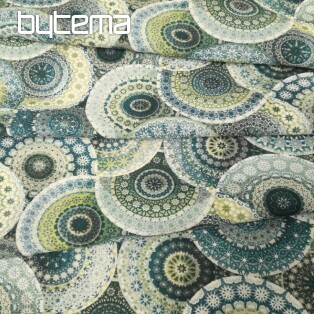 Decorative fabric MANDALA blue green