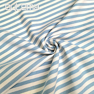 Decorative fabric LEO CELESTE blue stripe